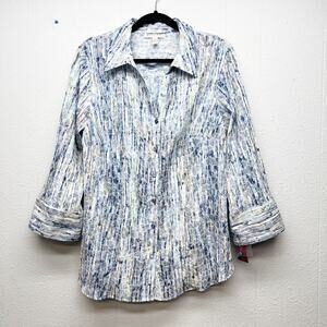 M Collection Sequin Shirt Womens 18W Event Evening Fairy Lightweight Relaxed NWT